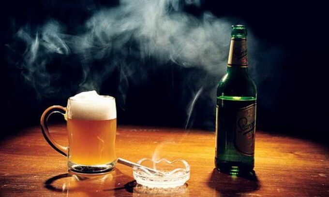 alkoholi ja tupakointi rintojen osteokondroosin syynä